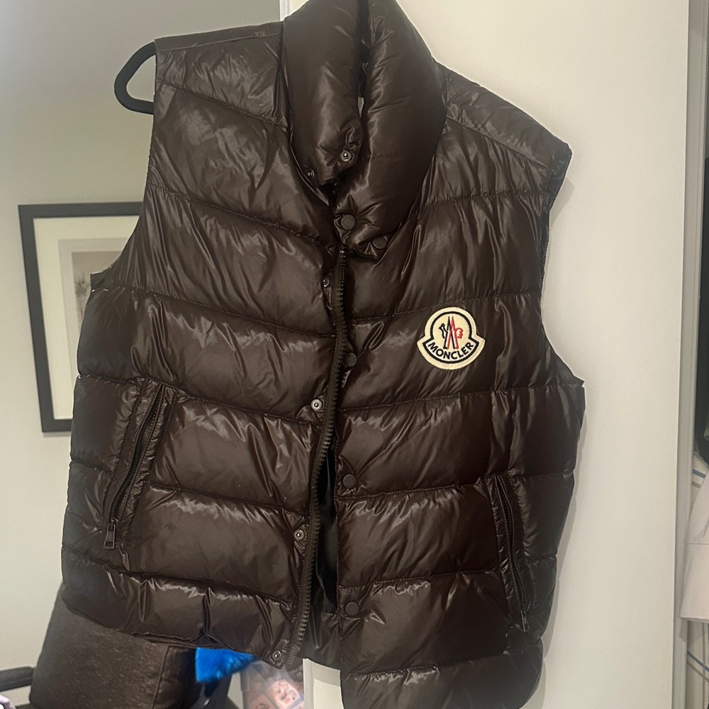 Moncler Dark Brown Quilted Vest
